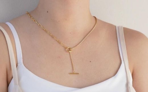 【LENERAオリジナルネックレス】shine through necklace (curve) 【079007】